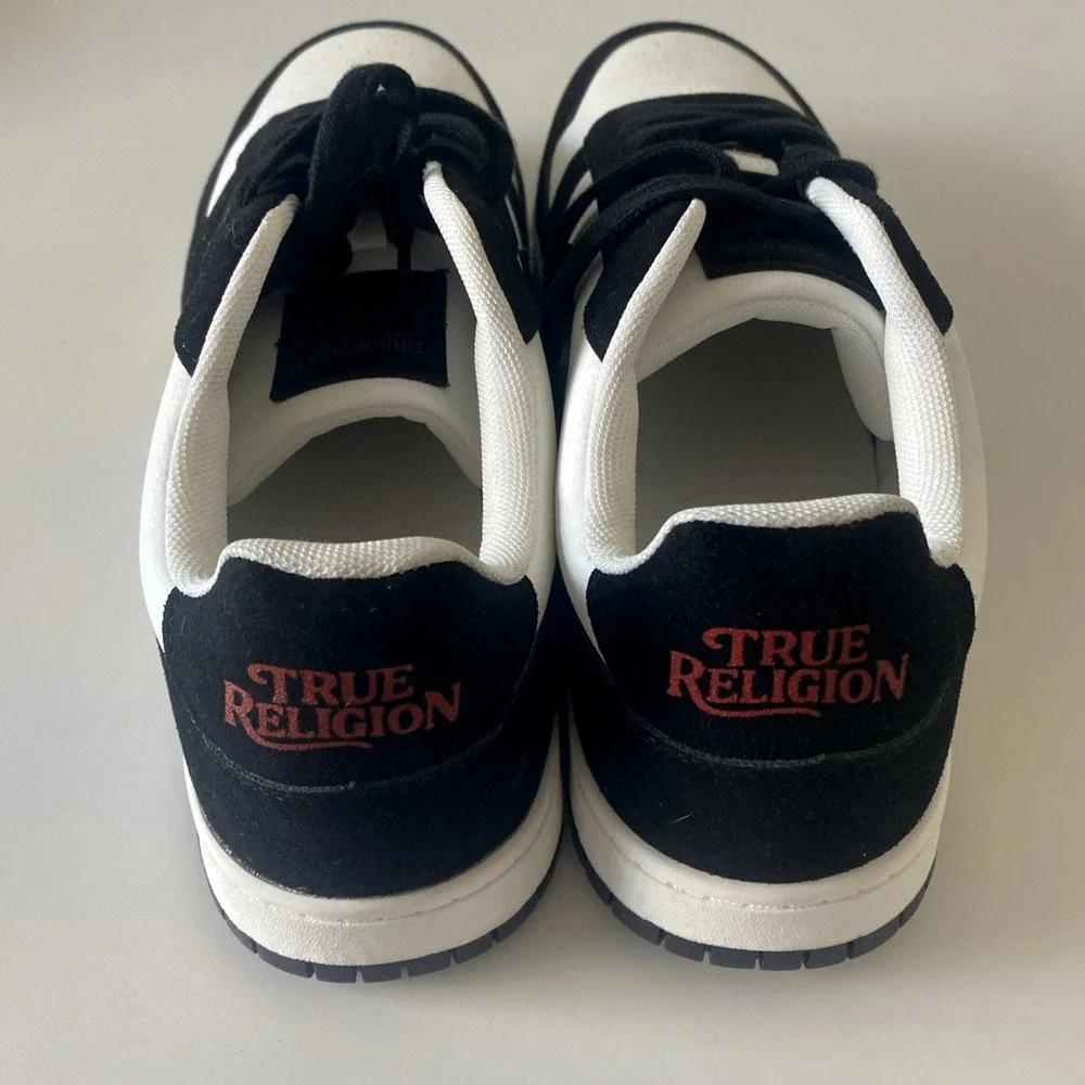 NWOB True Religion TR JAY PBS Sneaker Men Black White Lace Up Low Top 12